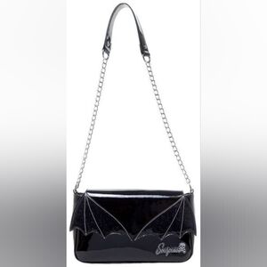 Black Shoulder Bag with Chain Strap